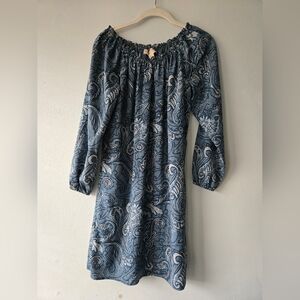 Michael Kors blue Paisley dress XS
